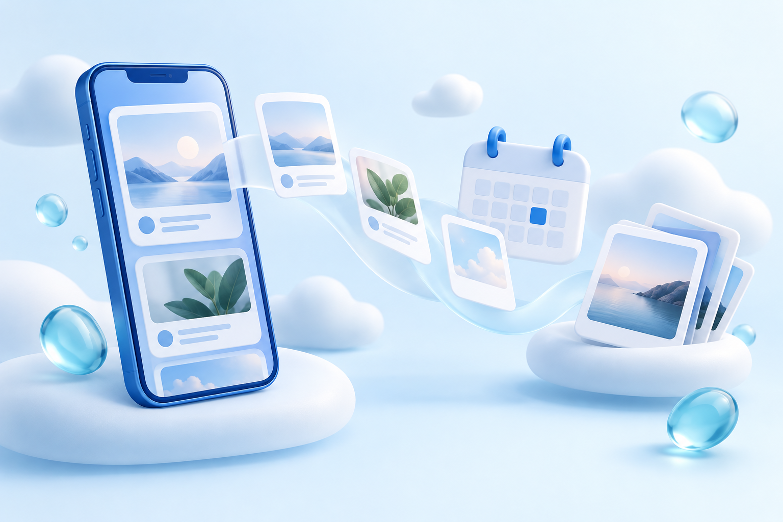 Un telefono, contenuti e calendario collegati